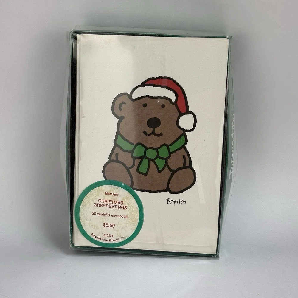 Vintage Sandra Boynton Christmas Cards (17) Bear Holiday Envelopes